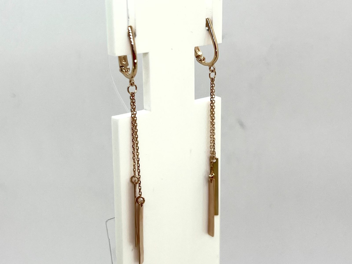 СЕРЬГИ БЕЗ КАМНЯ (Au 585)