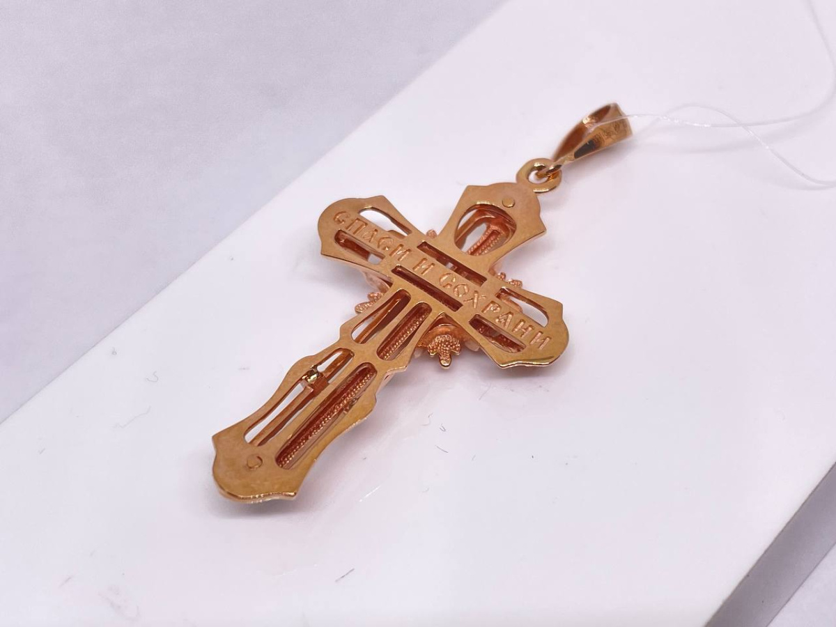 ПОДВЕСКА КРЕСТ без камня (Au 585)