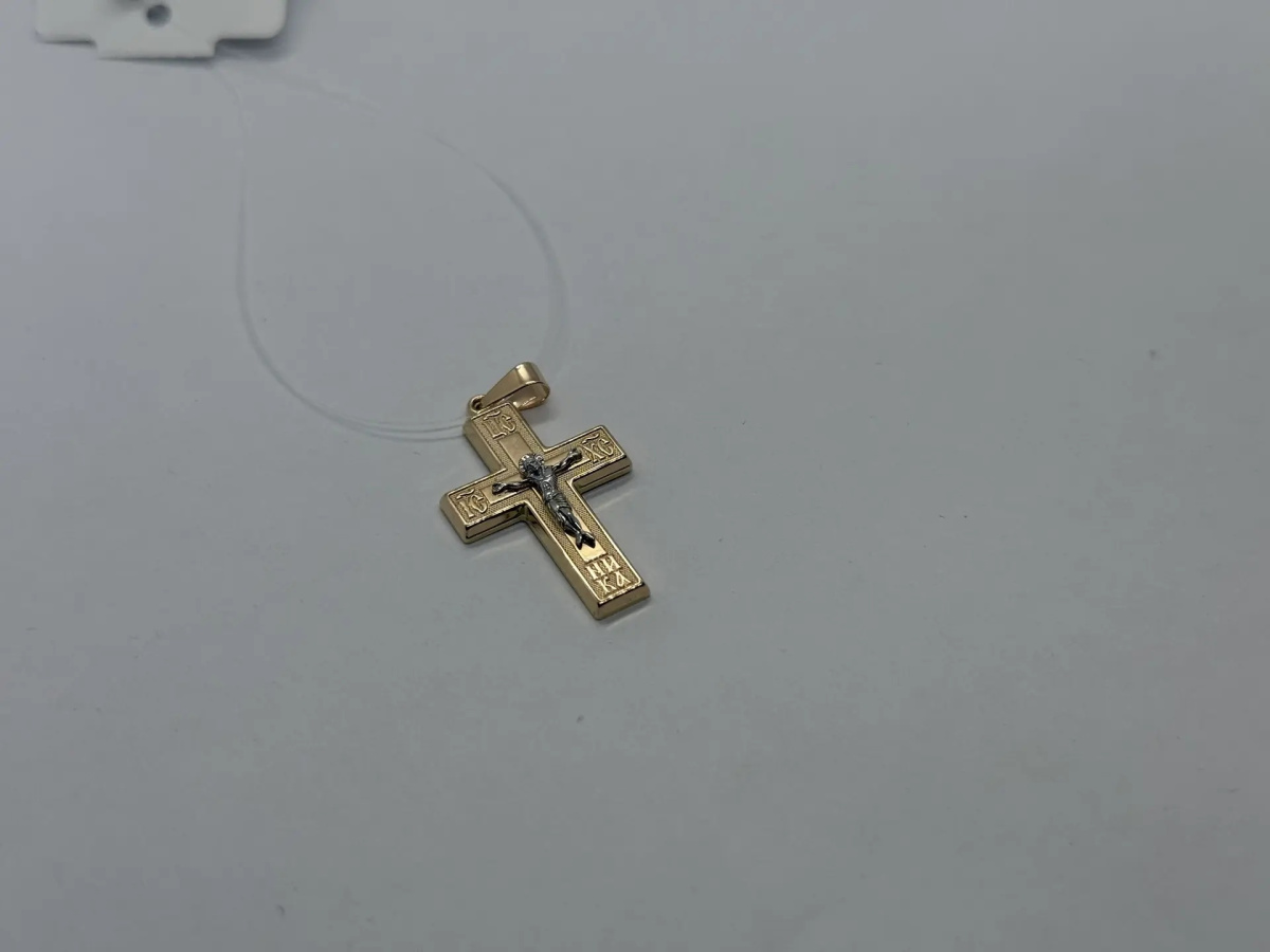 ПОДВЕСКА КРЕСТ без камня (Au 585)