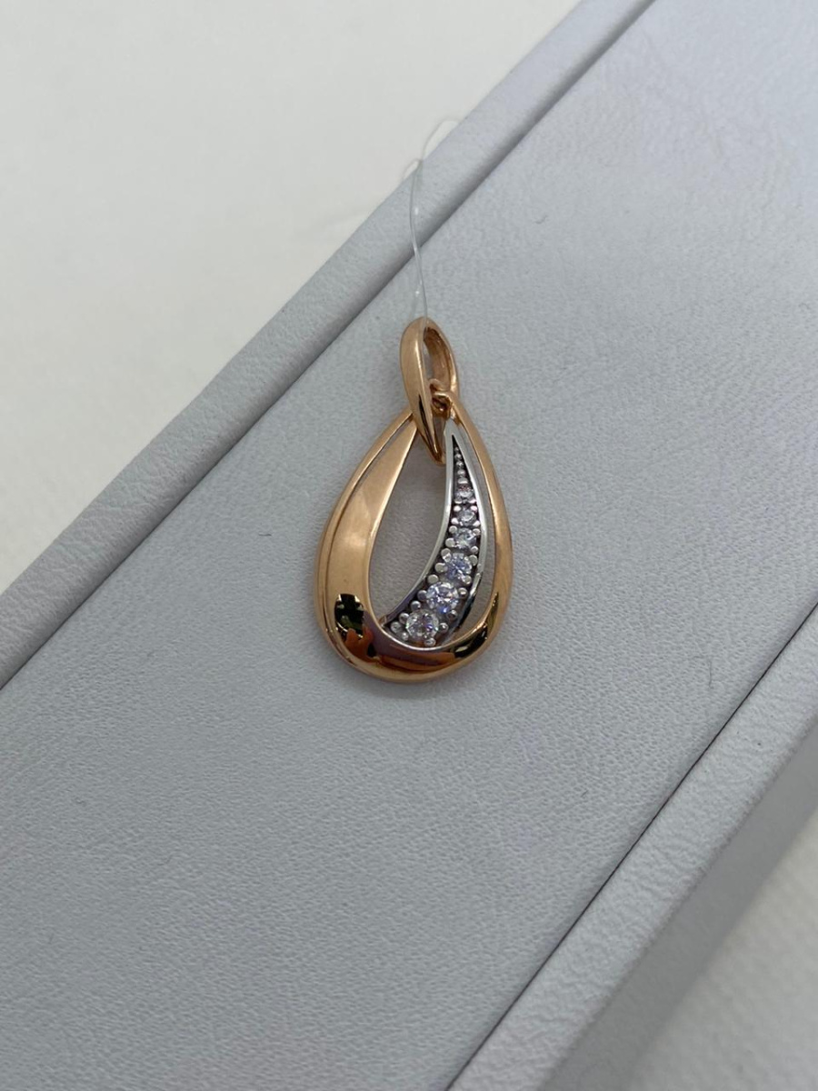 01-318003 ПОДВЕСКА С КАМНЯМИ (Au 585)