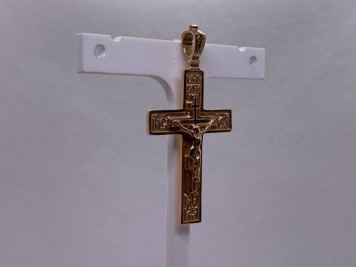 ПОДВЕСКА КРЕСТ без камня (Au 585)