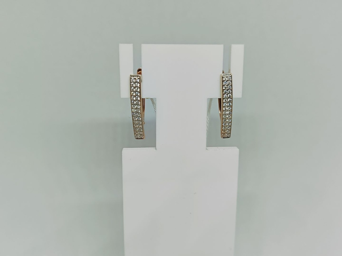 СКМИ585 СЕРЬГИ С КАМНЯМИ (Au 585)