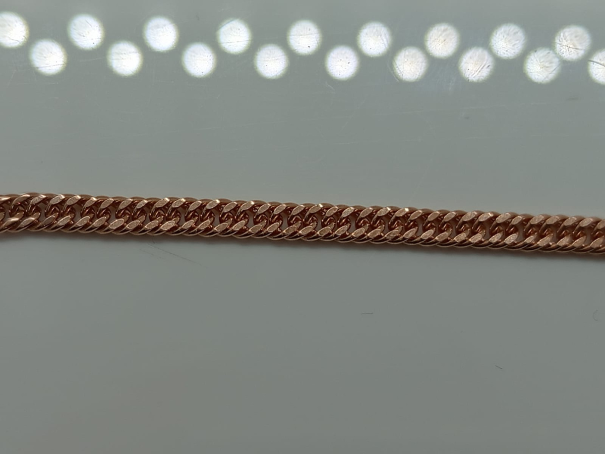 БРАСЛЕТ ПУСТОТЕЛЫЙ Панцирное двойное (Au 585)