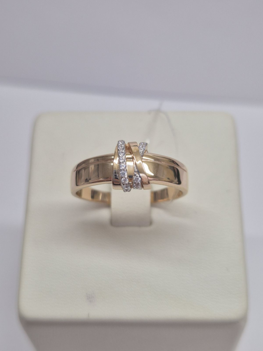 КОЛЬЦО С КАМНЯМИ (Au 585)