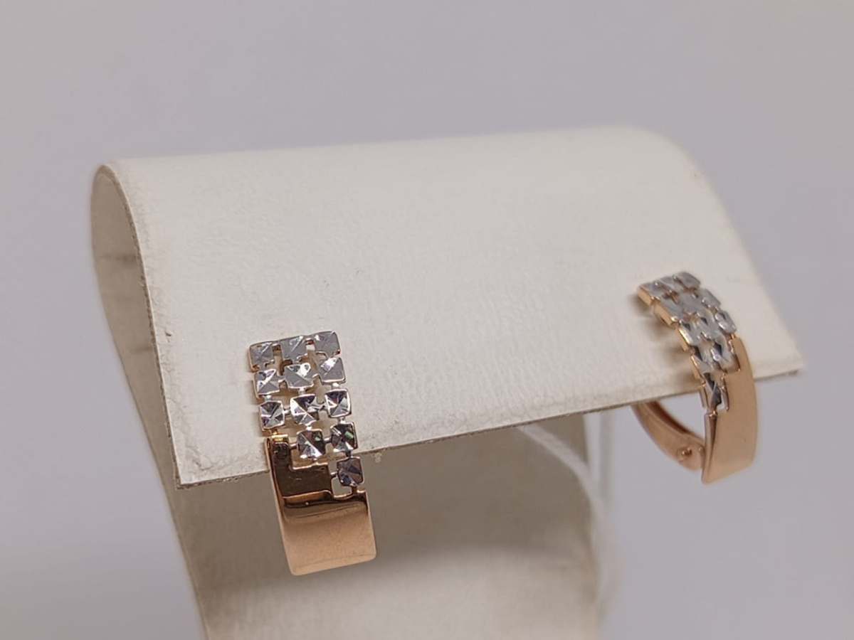 СБКМ585 СЕРЬГИ БЕЗ КАМНЯ (Au 585)