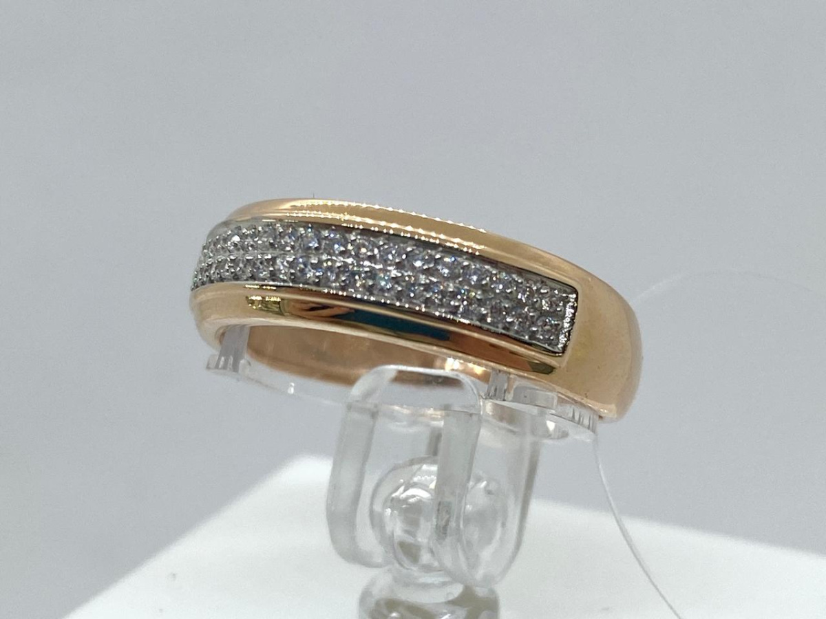 КОЛЬЦО С КАМНЯМИ (Au 585)