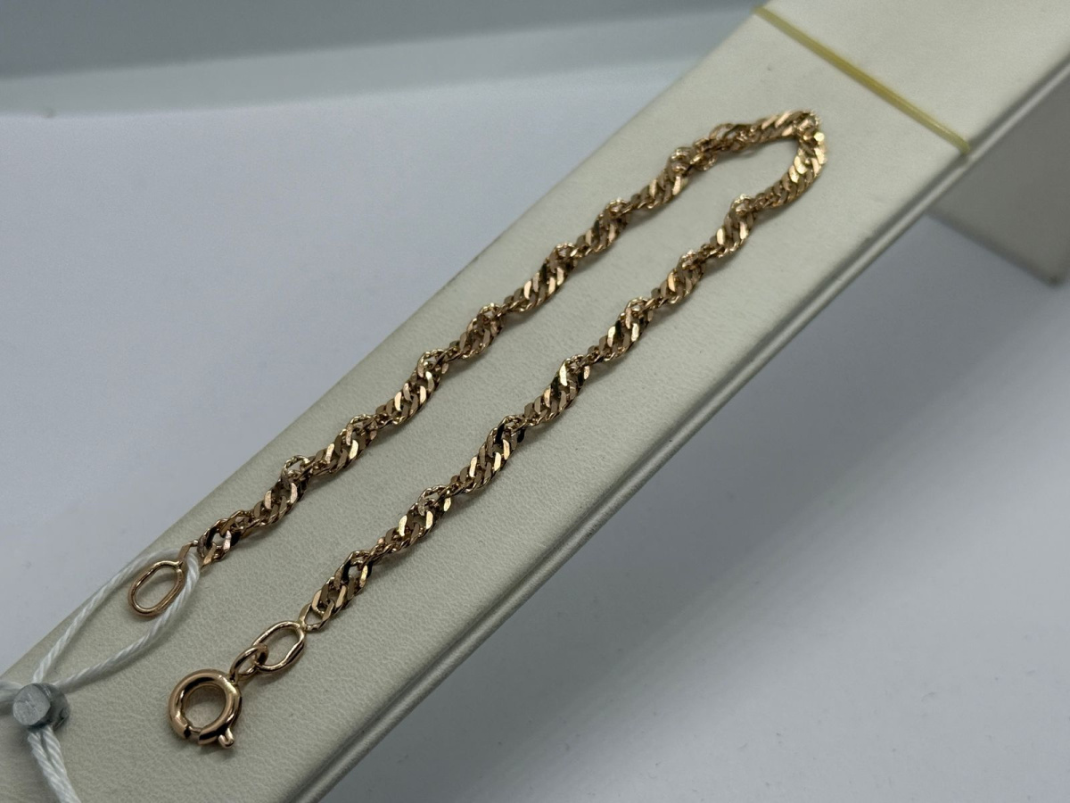 БРАСЛЕТ ПОЛНОВЕСНЫЙ Сингапур Au 585