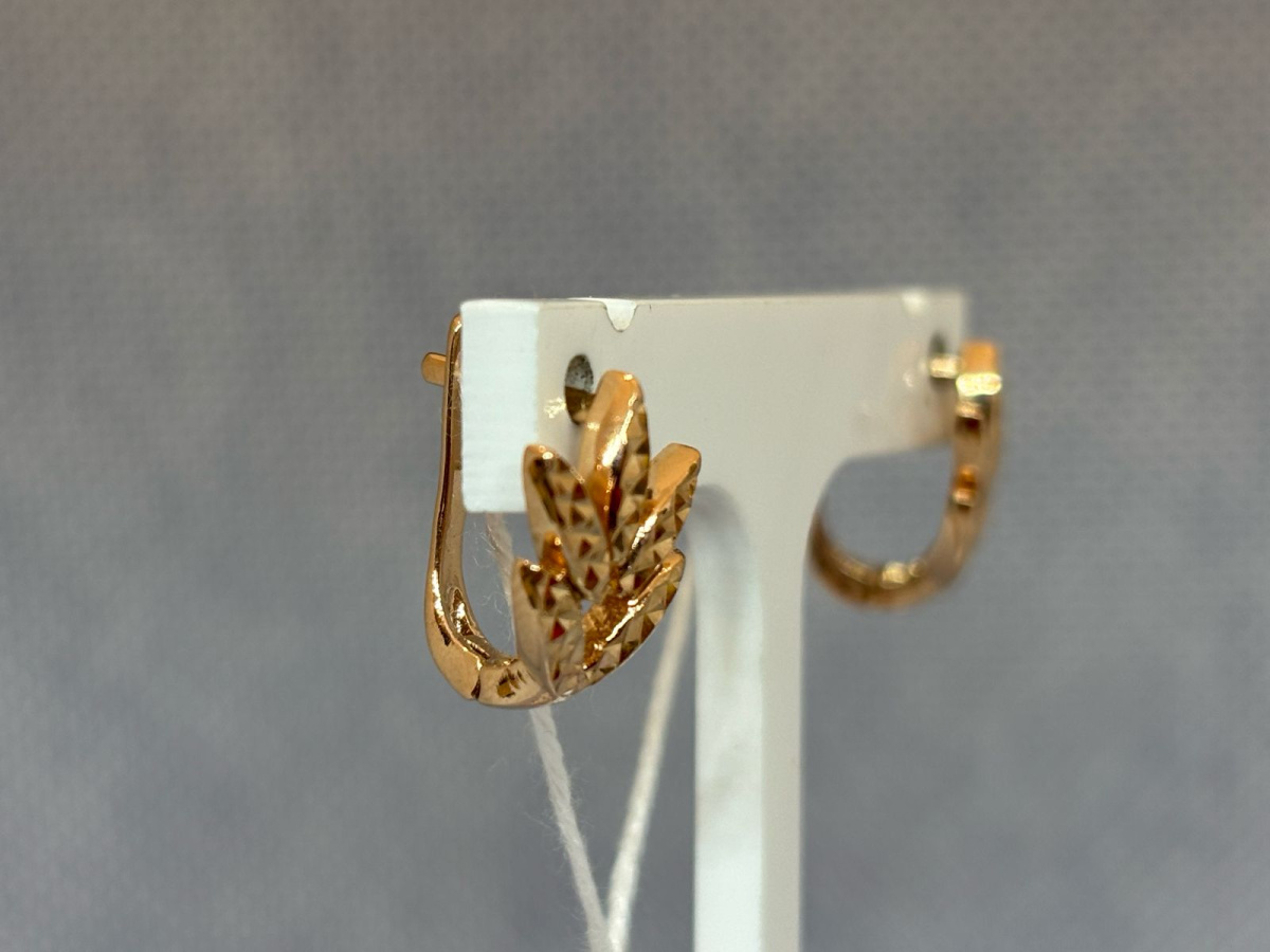 СБКМ585 СЕРЬГИ БЕЗ КАМНЯ (Au 585)