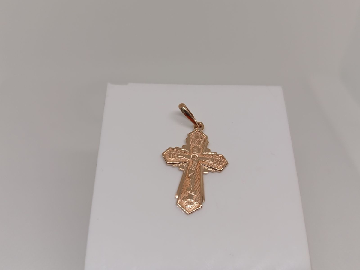 ПОДКБК585 ПОДВЕСКА КРЕСТ БЕЗ КАМНЯ (Au 585)