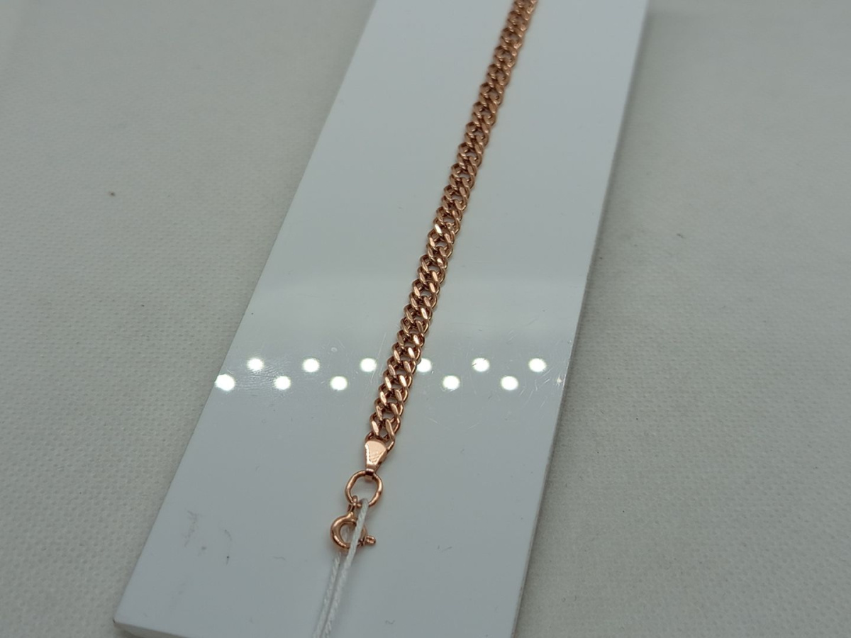 БРАСЛЕТ ПУСТОТЕЛЫЙ Ромб двойной Au 585