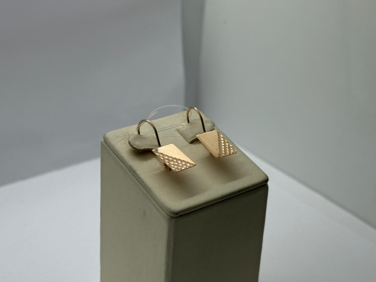 СЕРЬГИ ПЕТЕЛЬКА без камня (Au 585)