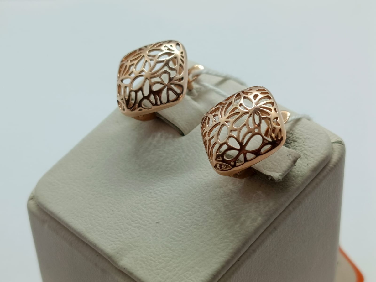 СБКМ585 СЕРЬГИ БЕЗ КАМНЯ (Au 585)