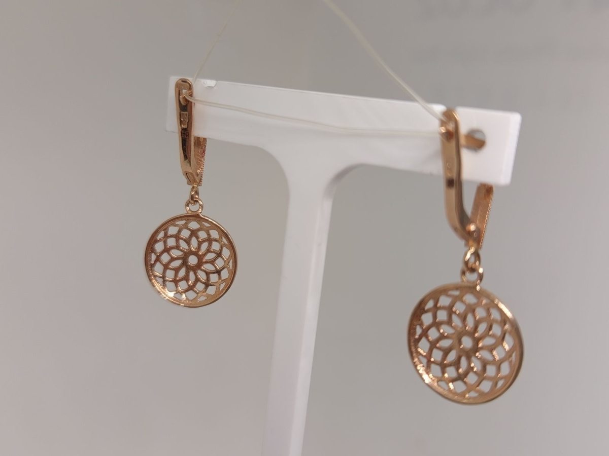 СЕРЬГИ БЕЗ КАМНЯ (Au 585)