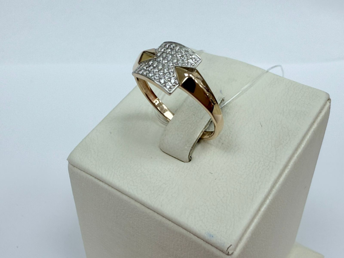 КОЛЬЦО С КАМНЯМИ (Au 585)