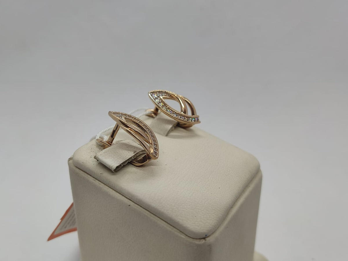 СКМИ585 СЕРЬГИ С КАМНЯМИ (Au 585)