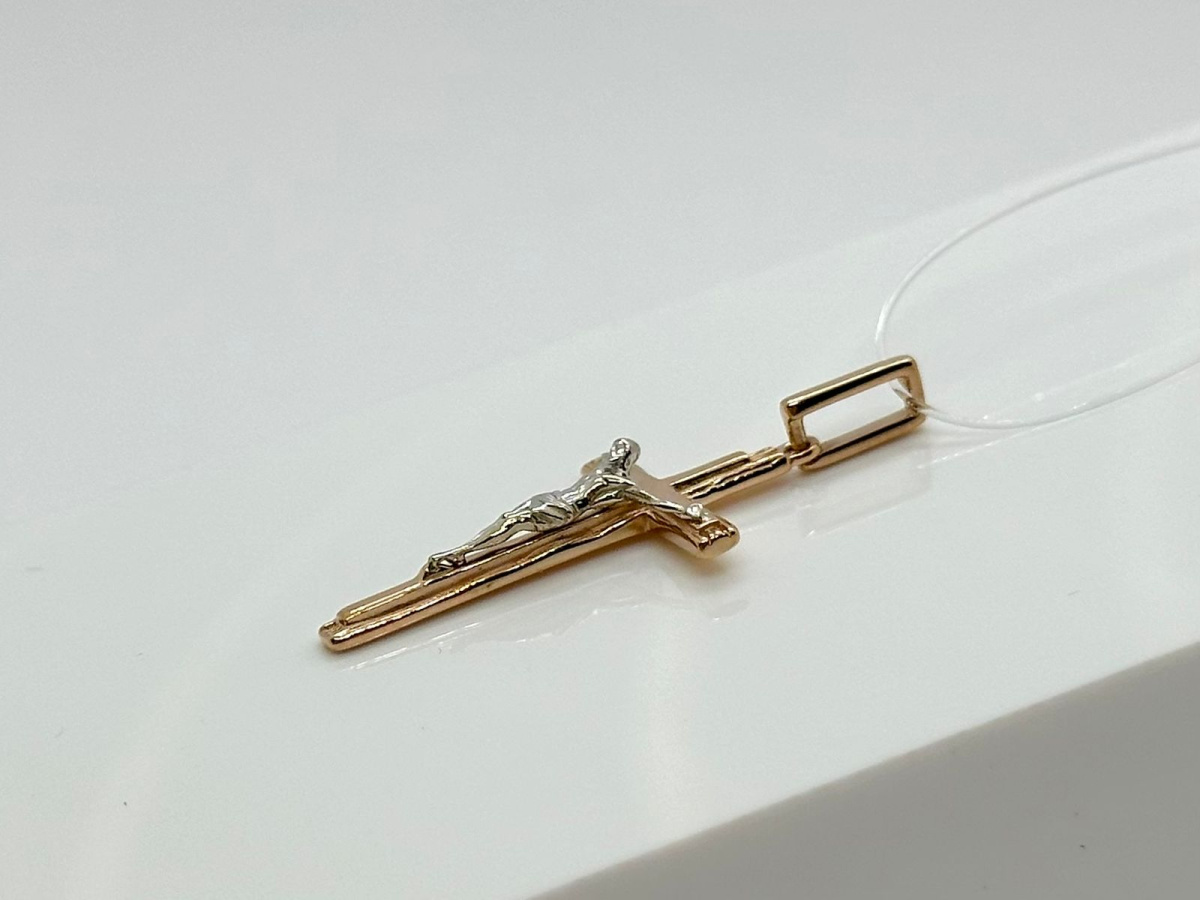 00-63-0131-00 ПОДВЕСКА КРЕСТ без камня (Au 585)