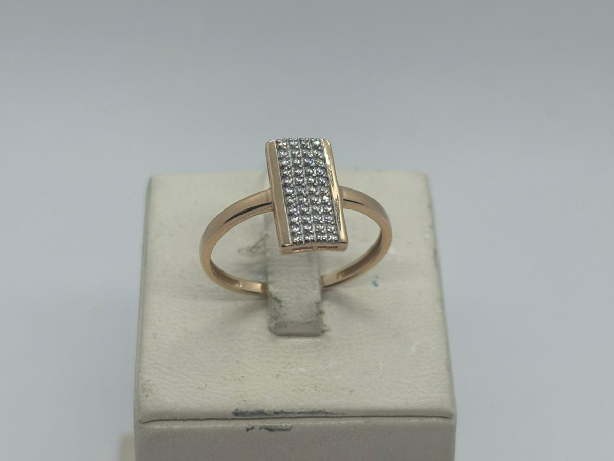 КОЛЬЦО С КАМНЯМИ (Au 585)