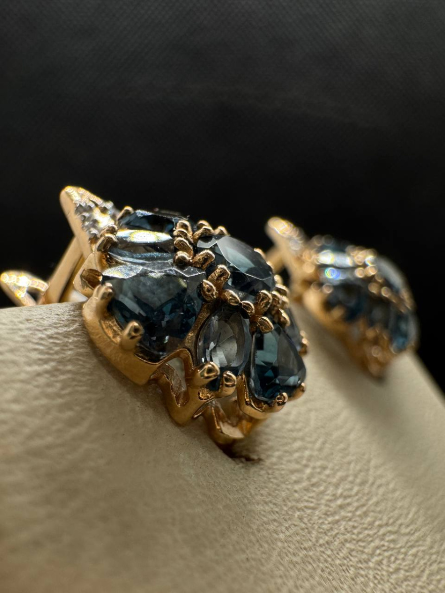 СКМИ585 СЕРЬГИ С КАМНЯМИ (Au 585)