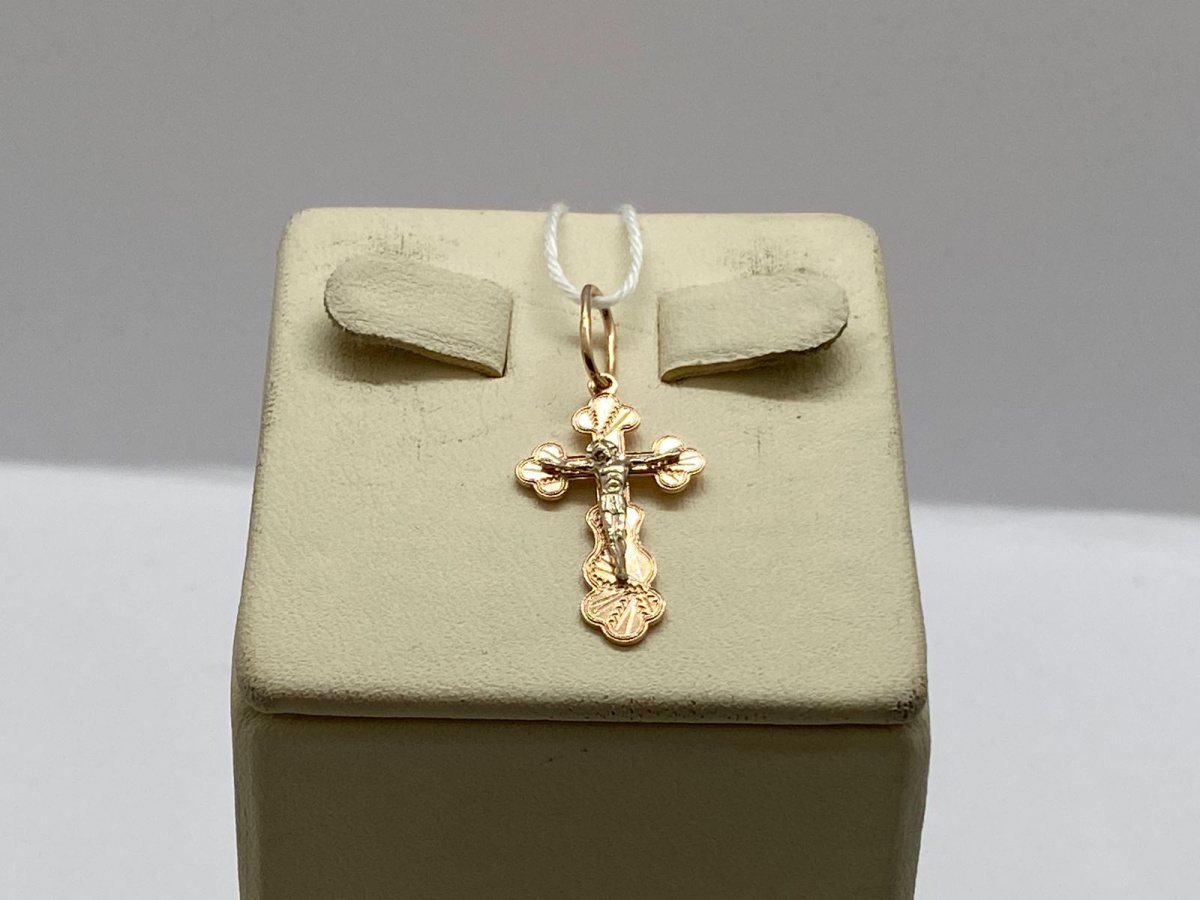 ПОДКБК585 ПОДВЕСКА КРЕСТ БЕЗ КАМНЯ (Au 585)