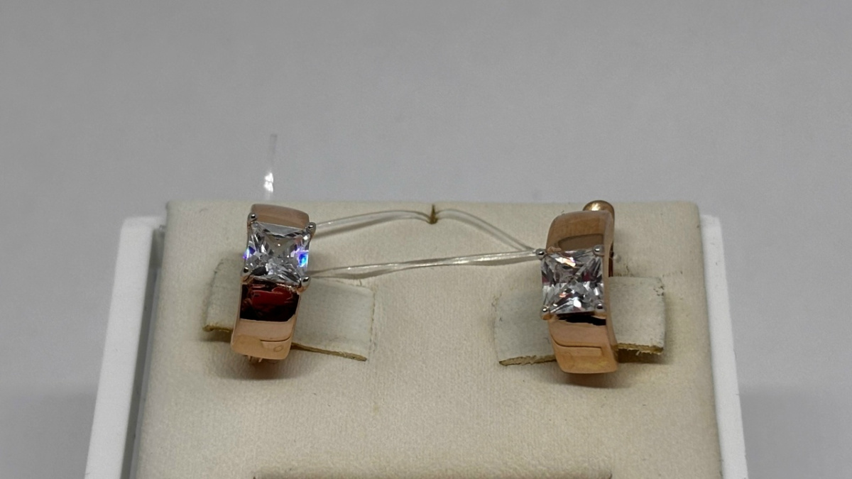 СЕРЬГИ С КАМНЕМ (Au 585)