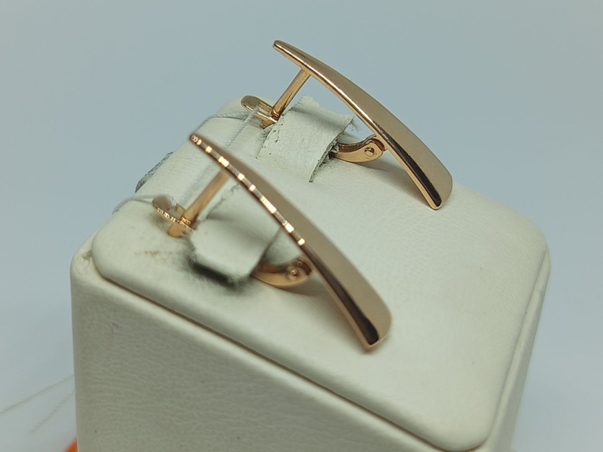 СБКМ585 СЕРЬГИ БЕЗ КАМНЯ (Au 585)