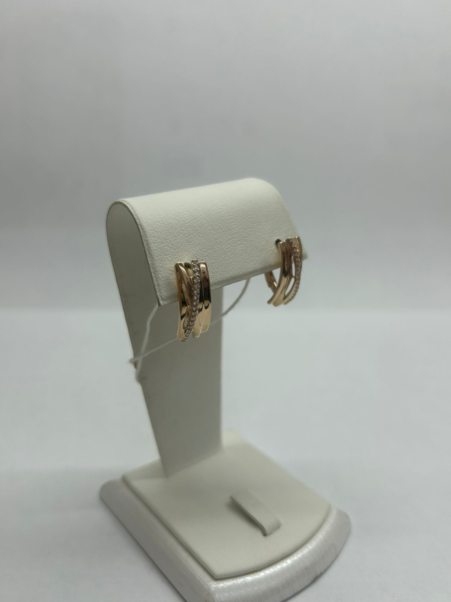 СКМИ585 СЕРЬГИ С КАМНЯМИ (Au 585)