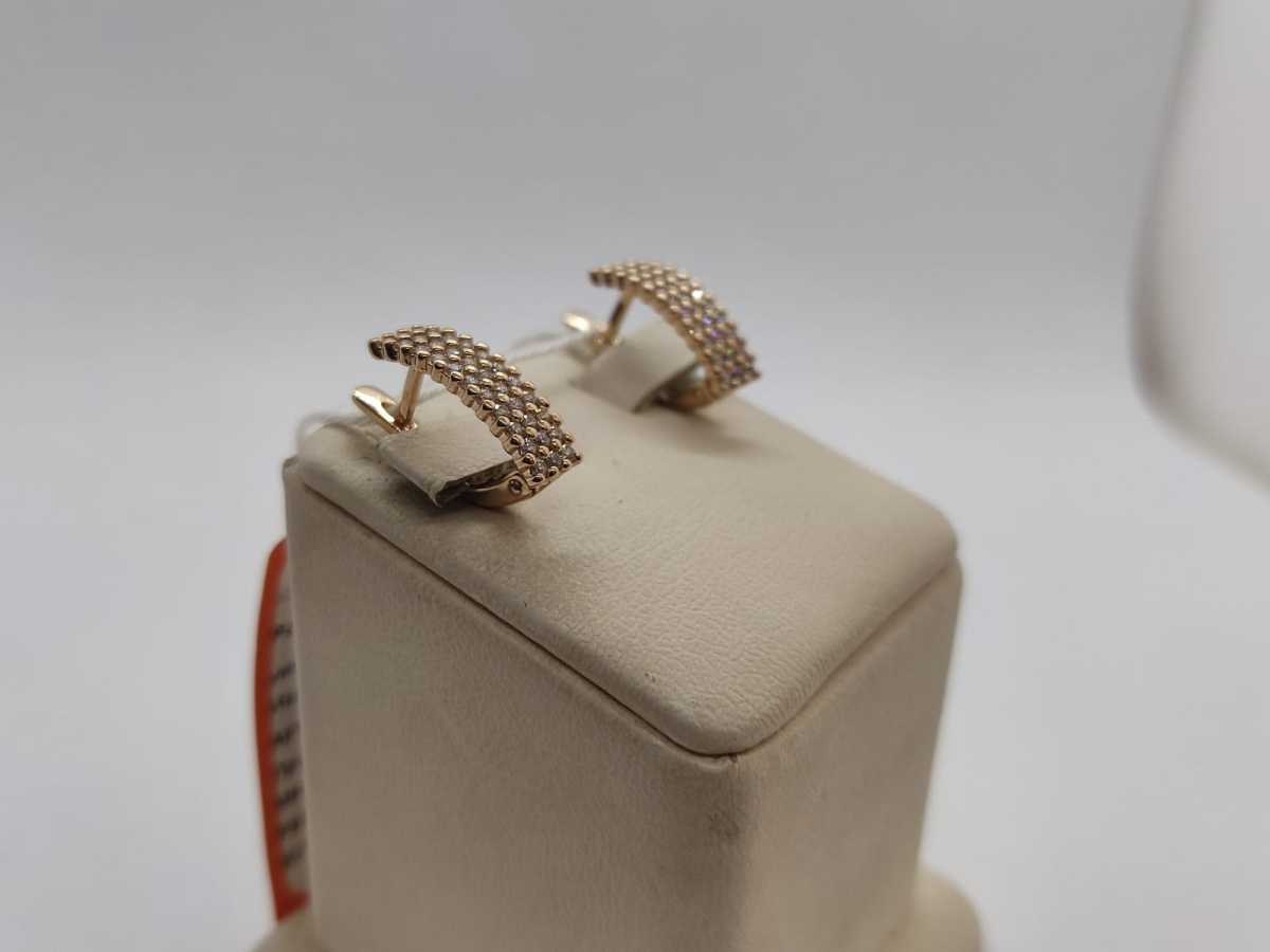 СКМИ585 СЕРЬГИ С КАМНЯМИ (Au 585)