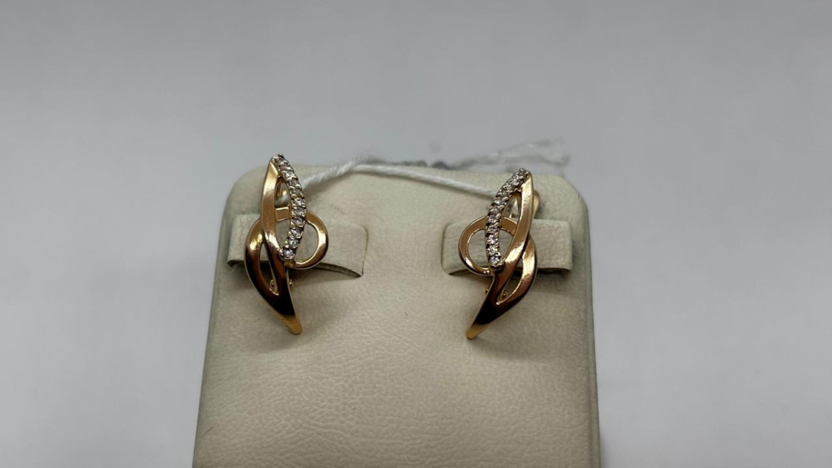 СКМИ585 СЕРЬГИ С КАМНЯМИ (Au 585)