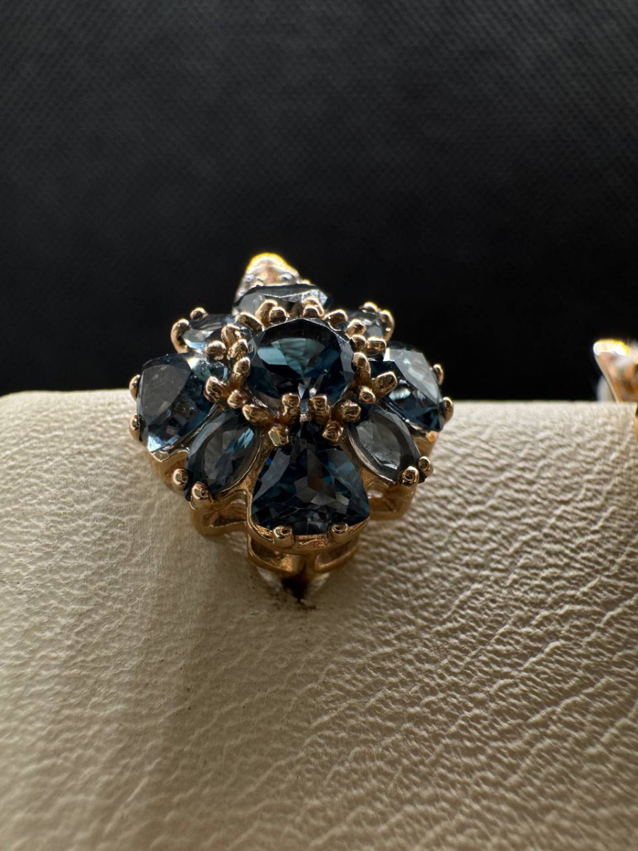 СКМИ585 СЕРЬГИ С КАМНЯМИ (Au 585)