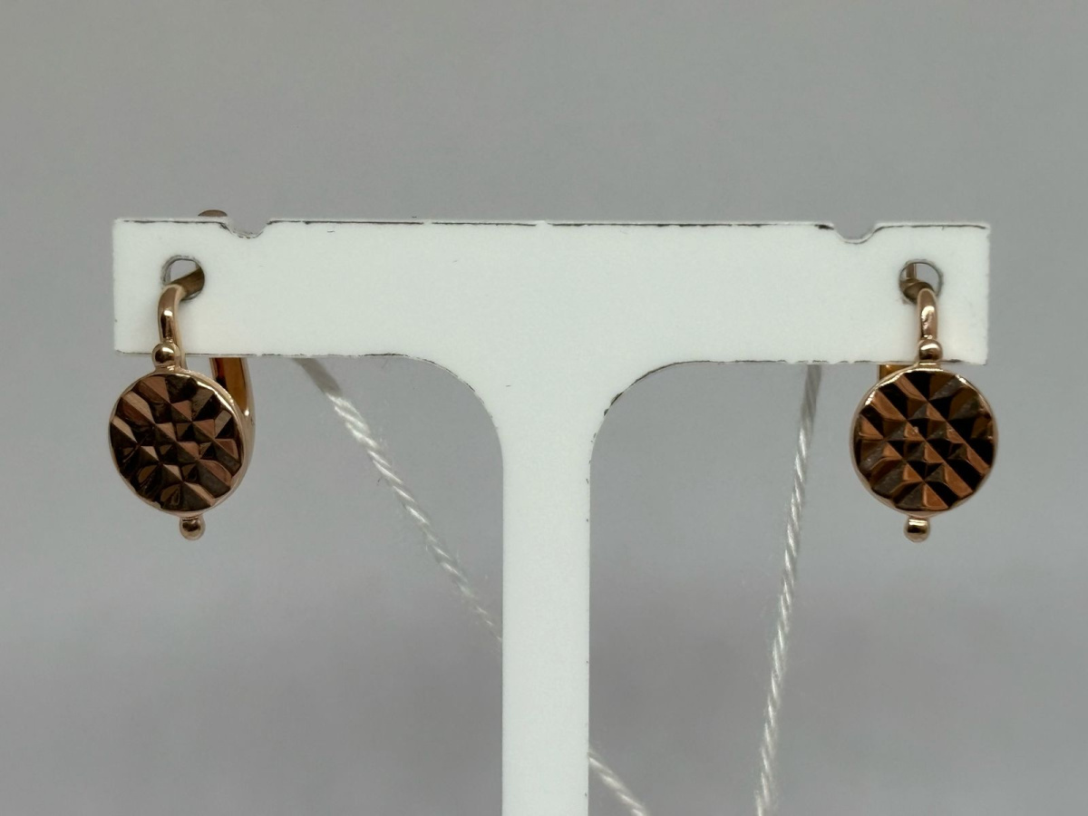 СБКМ585 СЕРЬГИ БЕЗ КАМНЯ (Au 585)