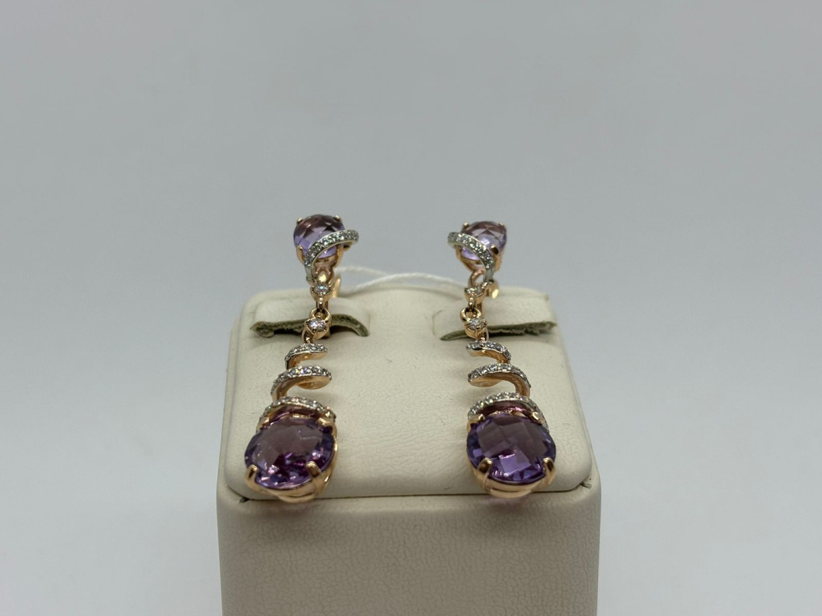 СЕРЬГИ С КАМНЯМИ (Au 585)