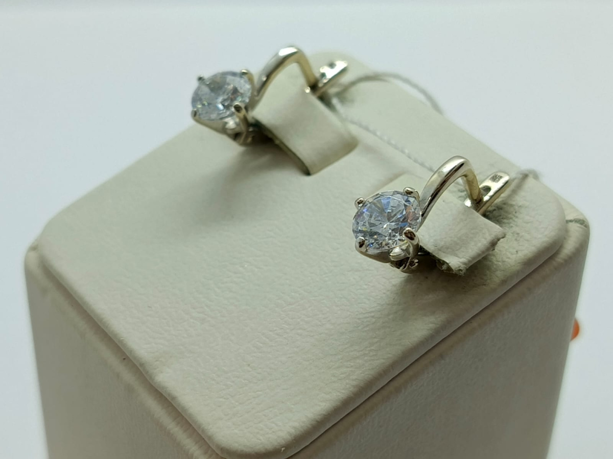 СЕРЬГИ С КАМНЕМ (Au 585)