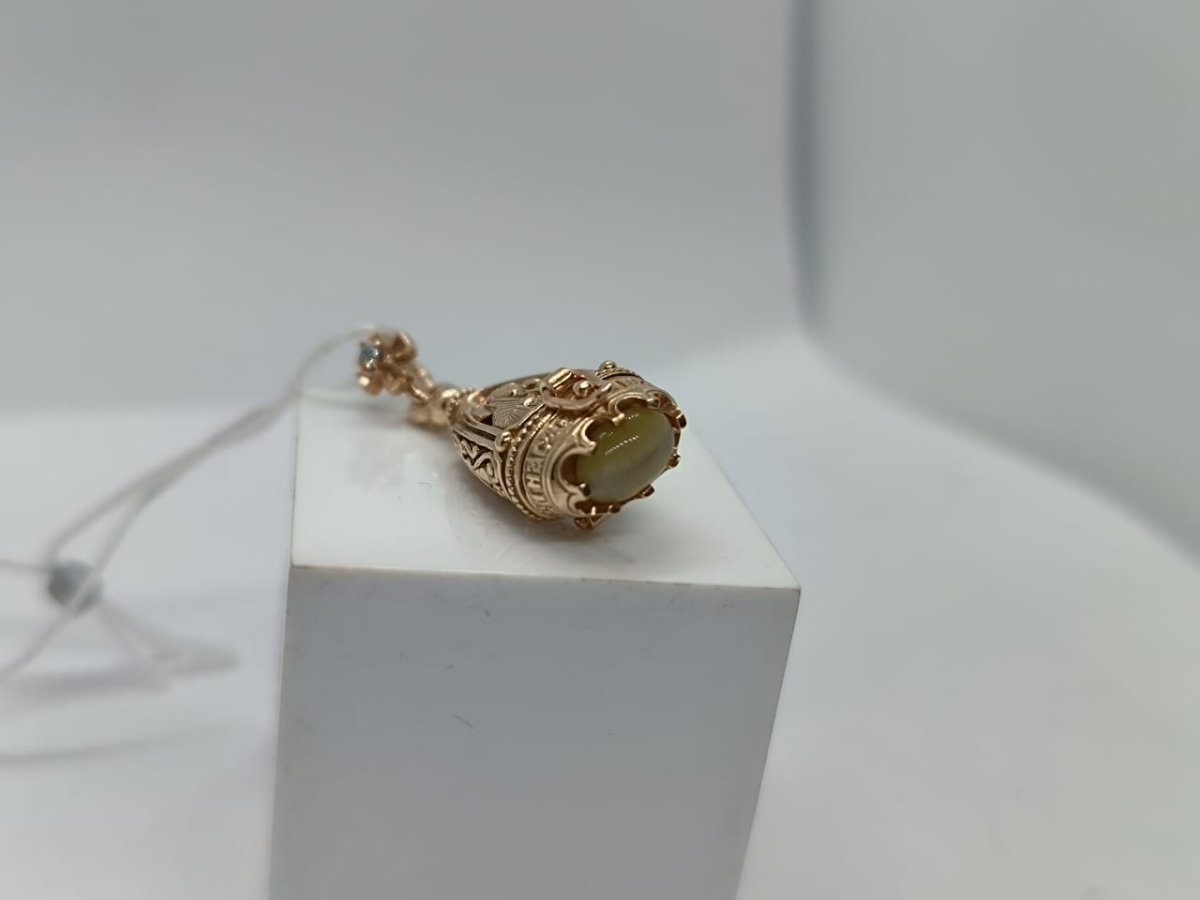 ПОДИКИ585 ПОДВЕСКА ИКОНА С КАМНЯМИ (Au 585)