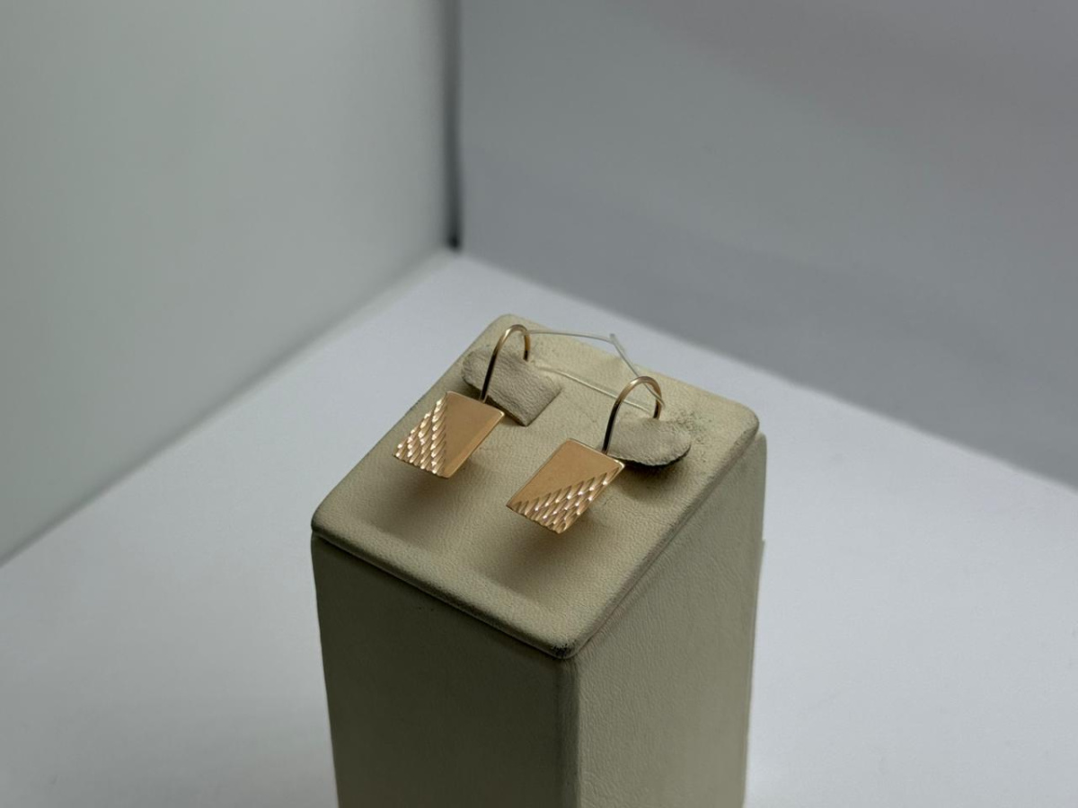 СЕРЬГИ ПЕТЕЛЬКА без камня (Au 585)