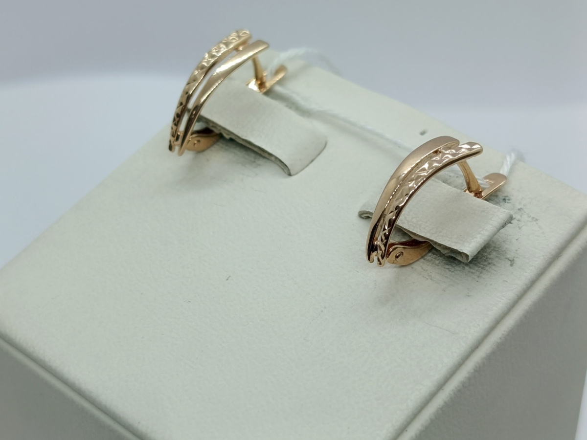 СЕРЬГИ БЕЗ КАМНЯ (Au 585)