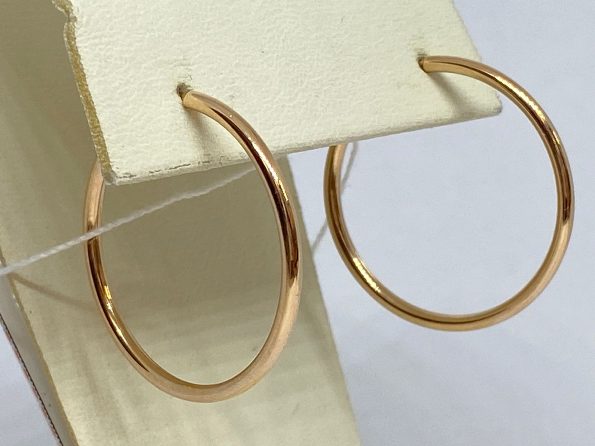 021005 СЕРЬГИ КОНГО без камня (Au 585)