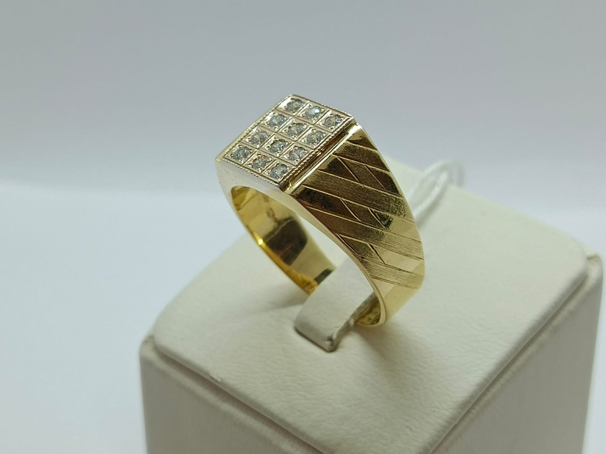 ПЕЧКМИ585 ПЕЧАТКА С КАМНЯМИ (Au 585)