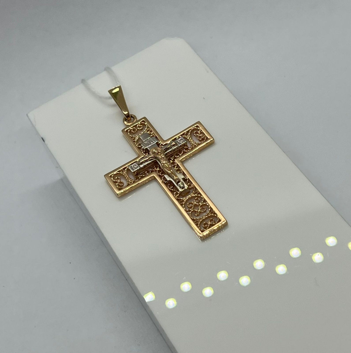 ПОДВЕСКА КРЕСТ БЕЗ КАМНЯ (Au 585)