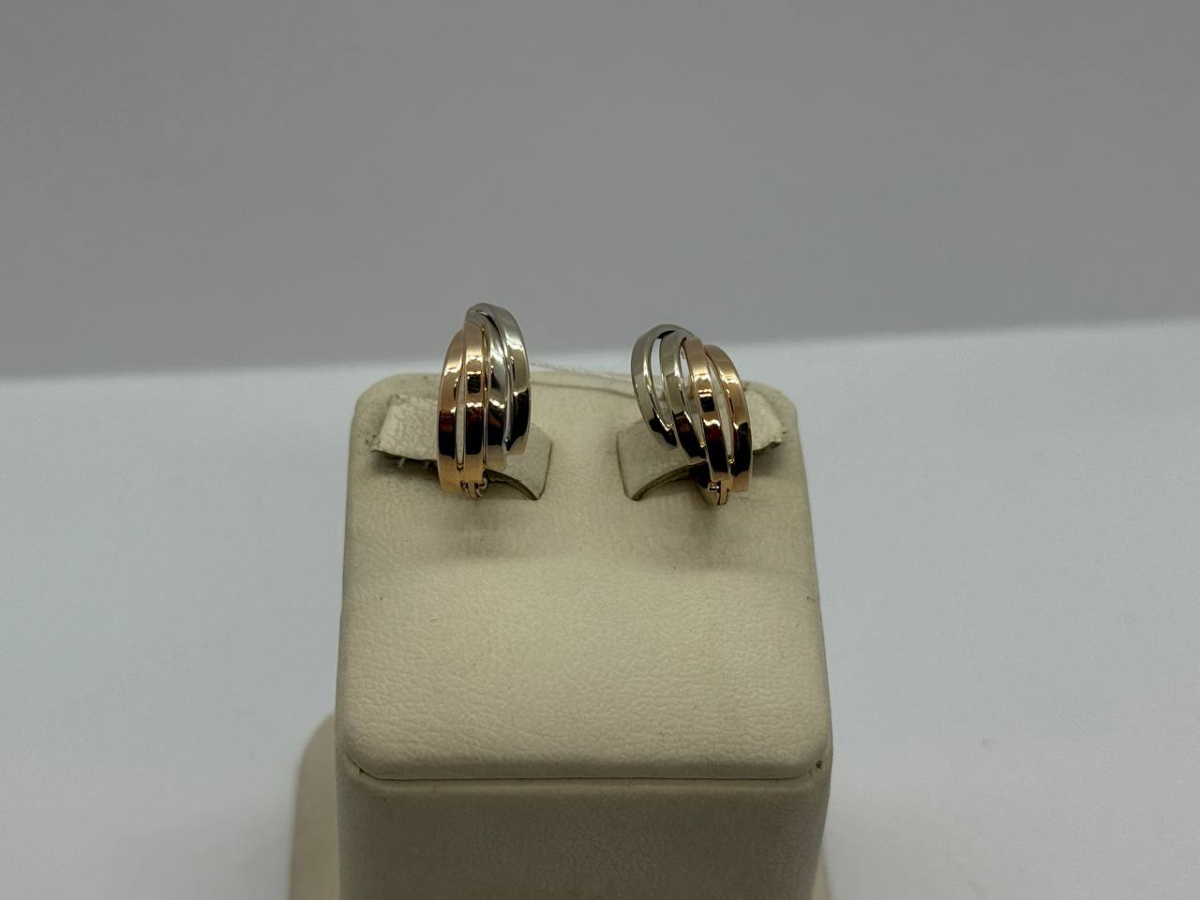 СБКМ585 СЕРЬГИ БЕЗ КАМНЯ (Au 585)