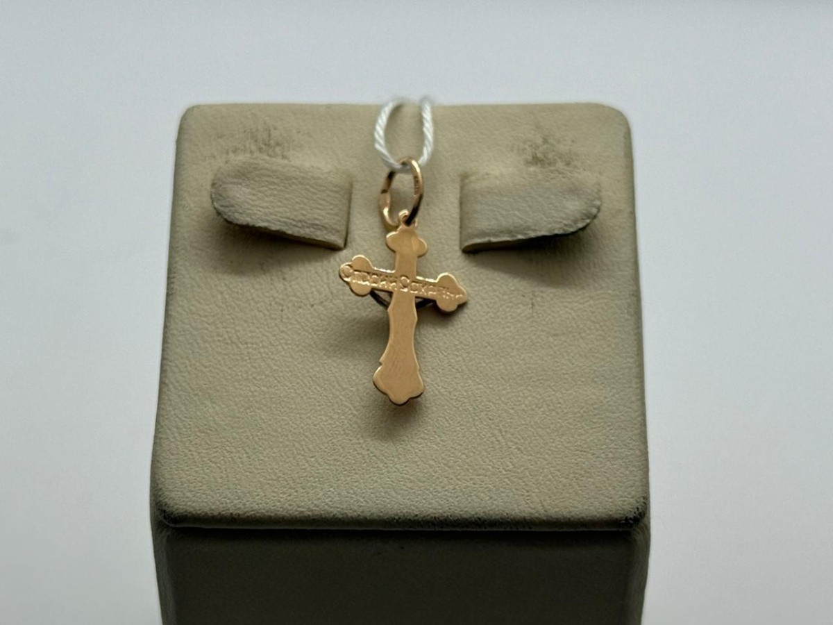 ПОДКБК585 ПОДВЕСКА КРЕСТ БЕЗ КАМНЯ (Au 585)