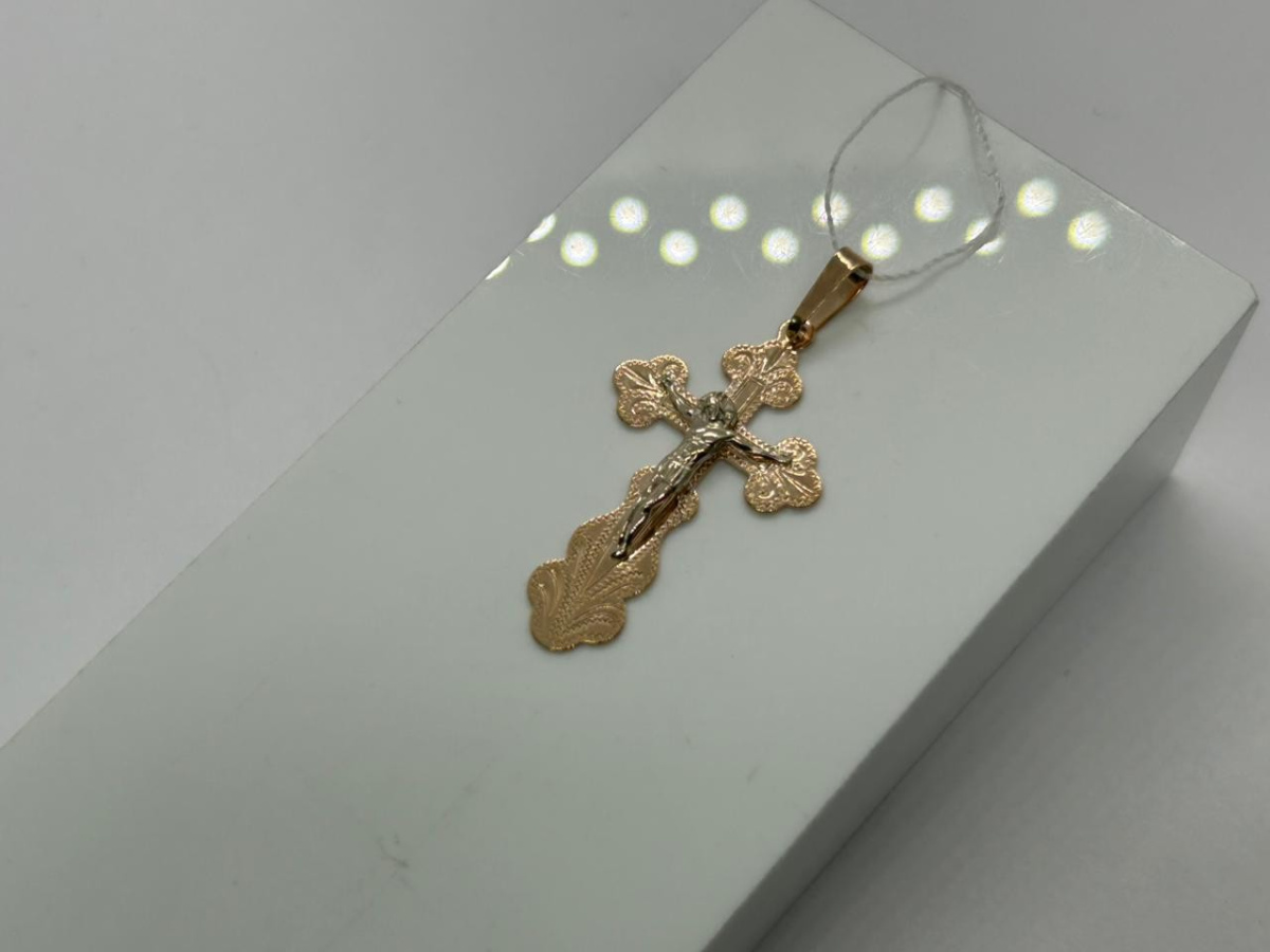 ПОДВЕСКА КРЕСТ без камня (Au 585)