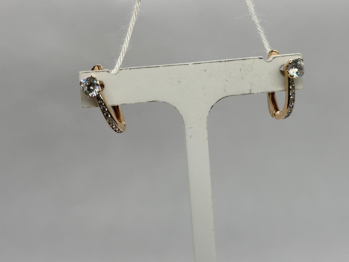 СКМИ585 СЕРЬГИ С КАМНЯМИ (Au 585)