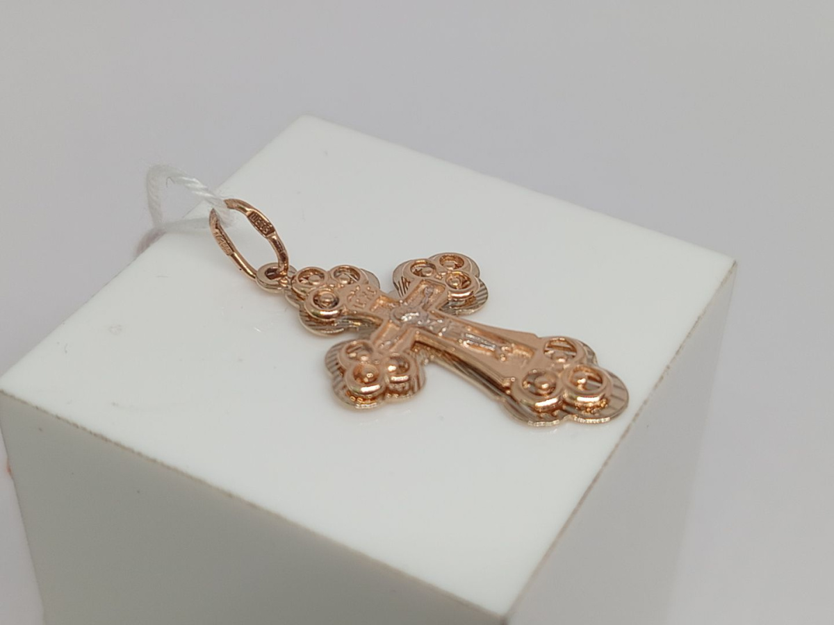 ПОДВЕСКА КРЕСТ БЕЗ КАМНЯ (Au 585)