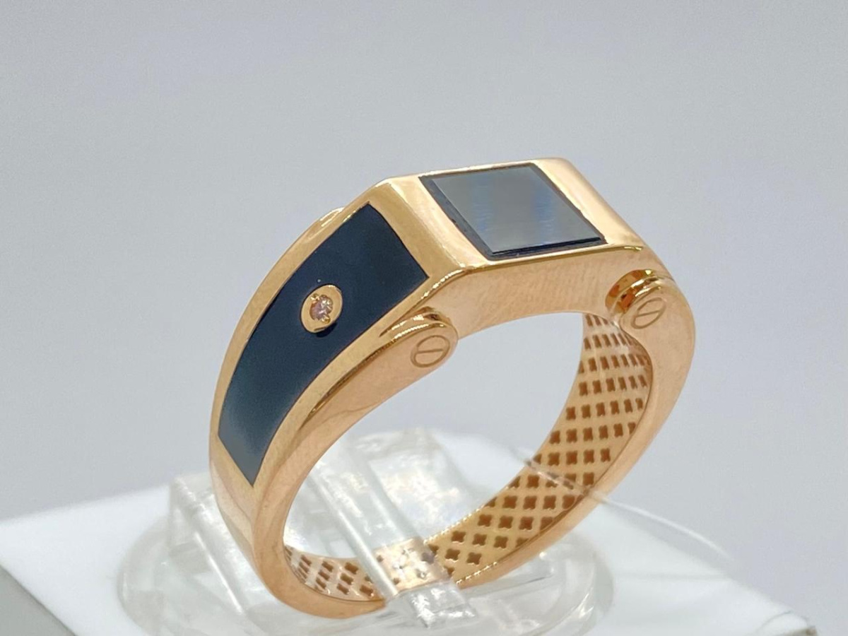 040008 КОЛЬЦО С КАМНЯМИ (Au 585)