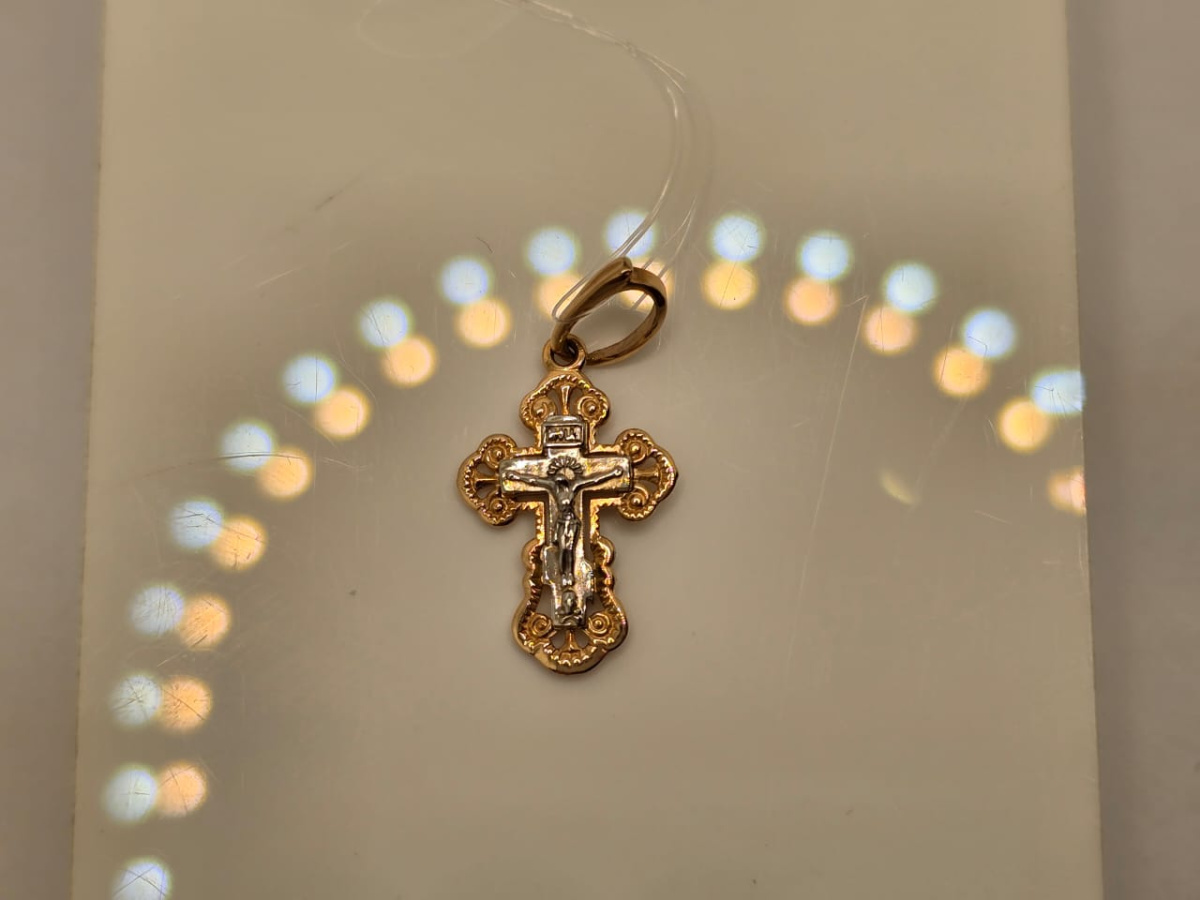 ПОДВЕСКА КРЕСТ без камня (Au 585)