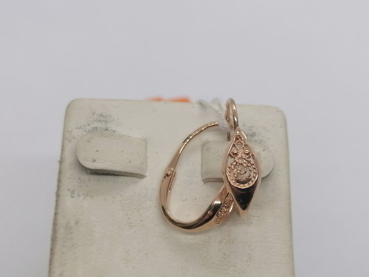 СБКМ585 СЕРЬГИ БЕЗ КАМНЯ (Au 585)