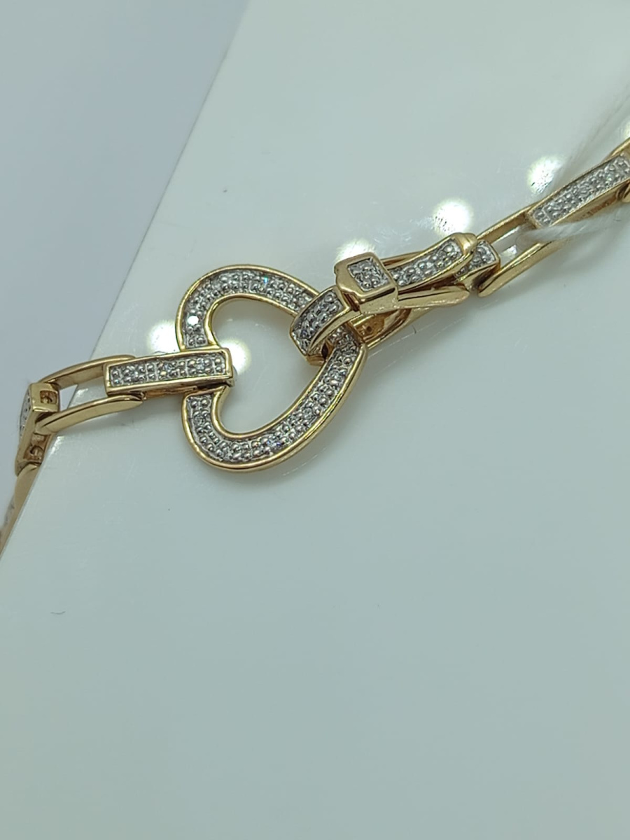 Б585 БРАСЛЕТ С КАМНЯМИ (Au 585)