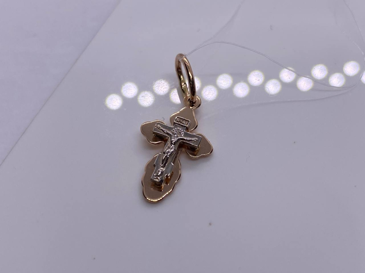 ПОДВЕСКА КРЕСТ без камня (Au 585)