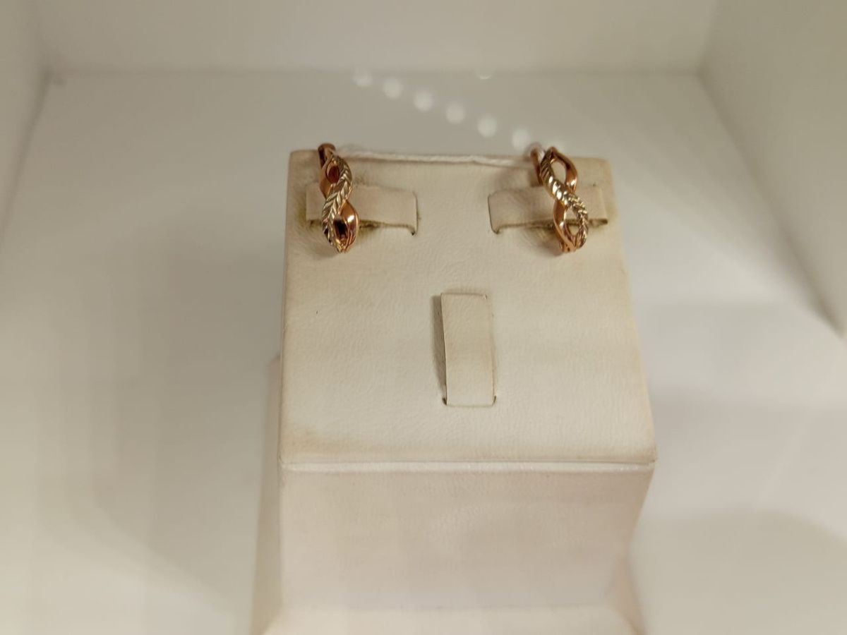 СБКМ585 СЕРЬГИ БЕЗ КАМНЯ (Au 585)