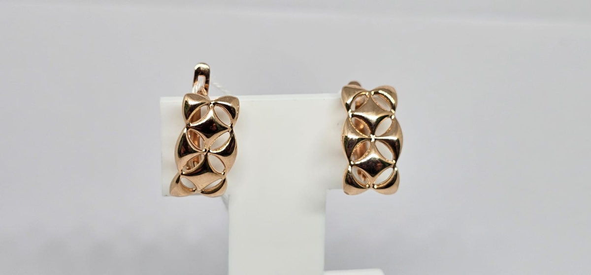 СБКМ585 СЕРЬГИ БЕЗ КАМНЯ (Au 585)